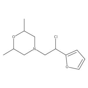 Morpholine, 4-[2-chloro-2-(2-furanyl)ethyl]-2,6-dimethyl- Structure