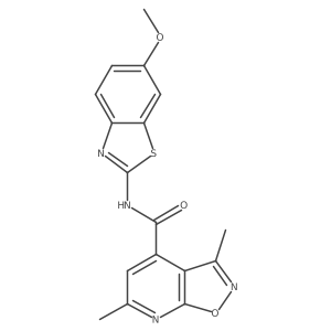N-[(2Z)-6-methoxy-1,3-benzothiazol-2(3H)-ylidene]-3,6-dimethyl[1,2]oxazolo[5,4-b]pyridine-4-carboxamide Structure