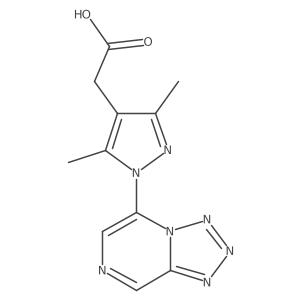 2-(3,5-dimethyl-1-{[1,2,3,4]tetrazolo[1,5-a]pyrazin-5-yl}-1H-pyrazol-4-yl)acetic acid Structure