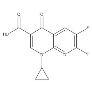 1-Cyclopropyl-6,7-difluoro-4-oxo-1,4-dihydro-1,8-naphthyridine-3-carboxylic acid Structure