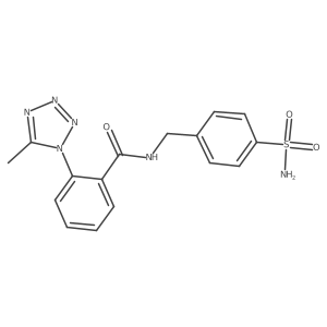 2-(5-methyl-1H-tetrazol-1-yl)-N-(4-sulfamoylbenzyl)benzamide结构式