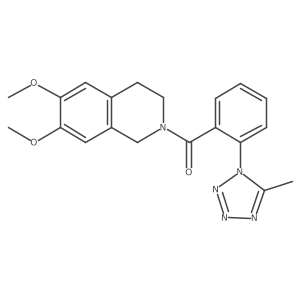 (6,7-dimethoxy-3,4-dihydroisoquinolin-2(1H)-yl)[2-(5-methyl-1H-tetrazol-1-yl)phenyl]methanone Structure