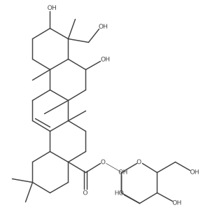 3beta,6beta,23-trihydroxyolean-12-en-28-oic acid 28-O-beta-D-glucopyranoside Structure