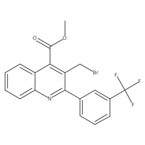 Methyl 3-(bromomethyl)-2-(3-(trifluoromethyl)phenyl)quinoline-4-carboxylate结构式