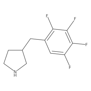 3-[(2,3,4,5-Tetrafluorophenyl)methyl]pyrrolidine Structure