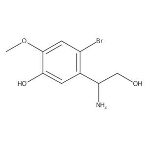 5-(1-Amino-2-hydroxyethyl)-4-bromo-2-methoxyphenol结构式