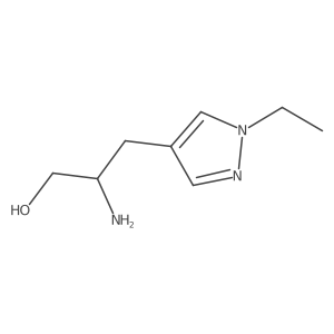 2-amino-3-(1-ethyl-1H-pyrazol-4-yl)propan-1-ol Structure