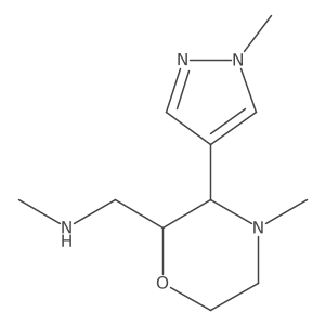 n-Methyl-1-(4-methyl-3-(1-methyl-1h-pyrazol-4-yl)morpholin-2-yl)methanamine Structure