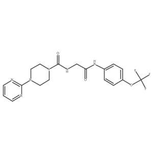 N-(2-oxo-2-{[4-(trifluoromethoxy)phenyl]amino}ethyl)-4-(pyrimidin-2-yl)piperazine-1-carboxamide Structure