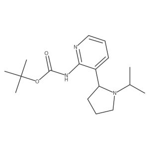 tert-Butyl (3-(1-isopropylpyrrolidin-2-yl)pyridin-2-yl)carbamate结构式