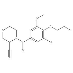 4-(3-Chloro-5-methoxy-4-propoxybenzoyl)morpholine-3-carbonitrile Structure