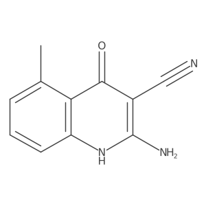 2-Amino-4-hydroxy-5-methylquinoline-3-carbonitrile结构式