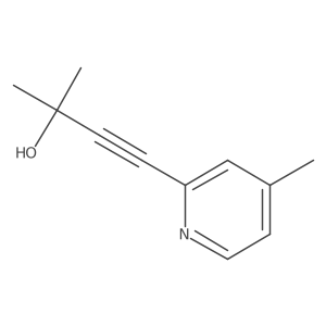 2-Methyl-4-(4-methylpyridin-2-yl)but-3-yn-2-ol结构式