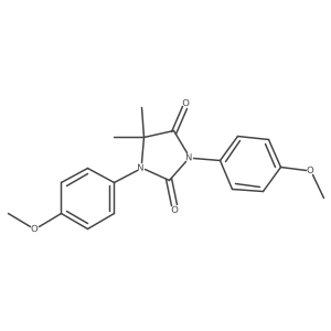 1,3-Bis(4-methoxyphenyl)-5,5-dimethyl-2,4-imidazolidinedione Structure