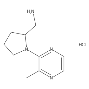 (1-(3-Methylpyrazin-2-yl)pyrrolidin-2-yl)methanamine hydrochloride Structure