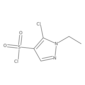 5-Chloro-1-ethyl-1H-pyrazole-4-sulfonyl chloride结构式
