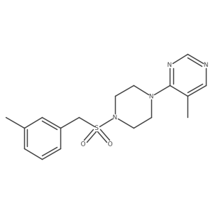 5-Methyl-4-(4-((3-methylbenzyl)sulfonyl)piperazin-1-yl)pyrimidine结构式