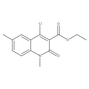 CCOC(=O)c1c(Cl)c2cc(C)ccc2n(C)c1=O结构式