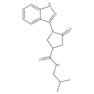 1-(1H-indazol-3-yl)-N-isobutyl-5-oxo-3-pyrrolidinecarboxamide结构式