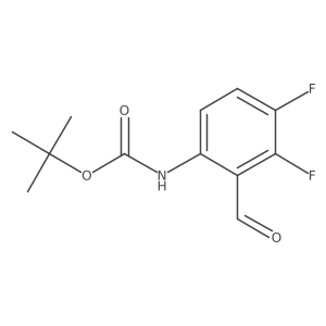 Tert-butyl 3,4-difluoro-2-formylphenylcarbamate结构式