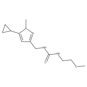 1-((5-cyclopropyl-1-methyl-1H-pyrazol-3-yl)methyl)-3-(2-methoxyethyl)urea结构式