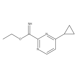 Ethyl 4-cyclopropylpyrimidine-2-carbimidate Structure