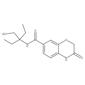 2H-1,4-Benzoxazine-7-carboxamide, N-[1-ethyl-1-(hydroxymethyl)propyl]-3,4-dihydro-3-oxo- Structure