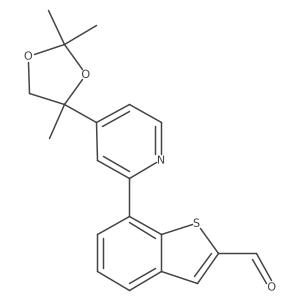 7-[4-(2,2,4-Trimethyl-1,3-dioxolan-4-yl)-2-pyridinyl]-benzo[b]thiophene-2-carboxaldehyde结构式
