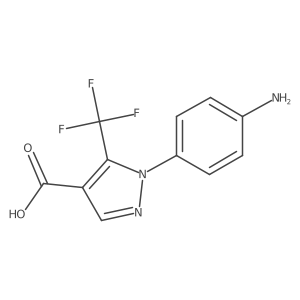 1-(4-aminophenyl)-5-(trifluoromethyl)-1H-pyrazole-4-carboxylic acid Structure