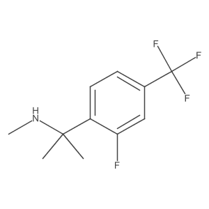 {2-[2-Fluoro-4-(trifluoromethyl)phenyl]propan-2-yl}(methyl)amine Structure