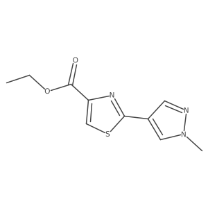 Ethyl 2-(1-methyl-1H-pyrazol-4-yl)thiazole-4-carboxylate Structure