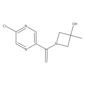 (5-Chloro-2-pyrazinyl)(3-hydroxy-3-methyl-1-azetidinyl)methanone结构式