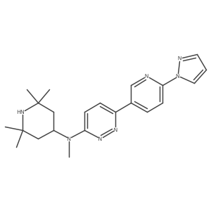 6-(6-(1H-pyrazol-1-yl)pyridin-3-yl)-N-methyl-N-(2,2,6,6-tetramethylpiperidin-4-yl)pyridazin-3-amine结构式