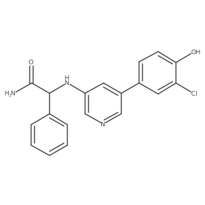 2-[5-(3-Chloro-4-hydroxy-phenyl)-pyridin-3-ylamino]-2-phenyl-acetamide结构式
