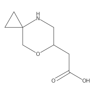 2-{7-Oxa-4-azaspiro[2.5]octan-6-yl}acetic acid结构式