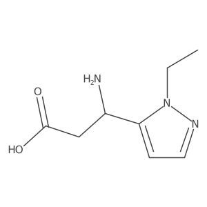 (3R)-3-amino-3-(1-ethyl-1H-pyrazol-5-yl)propanoic acid Structure