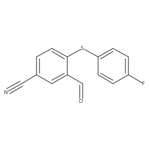 3-Formyl-4-(4-fluorophenylthio)benzonitrile结构式