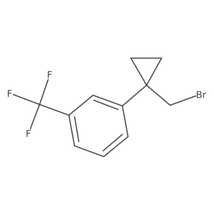 1-[1-(Bromomethyl)cyclopropyl]-3-(trifluoromethyl)benzene Structure