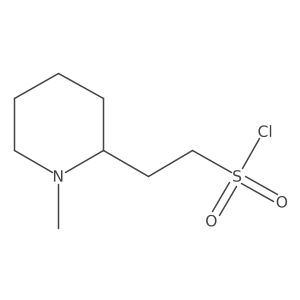 2-(1-Methylpiperidin-2-yl)ethane-1-sulfonyl chloride结构式