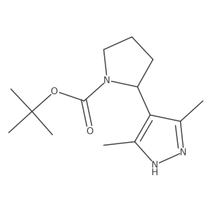tert-Butyl 2-(3,5-dimethyl-1H-pyrazol-4-yl)pyrrolidine-1-carboxylate Structure
