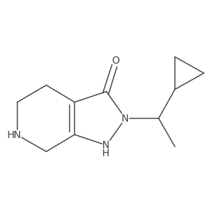 2-(1-Cyclopropylethyl)-4,5,6,7-tetrahydro-2H-pyrazolo[3,4-c]pyridin-3-ol Structure