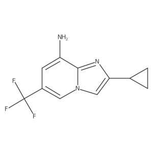 2-Cyclopropyl-6-(trifluoromethyl)imidazo[1,2-a]pyridin-8-amine Structure