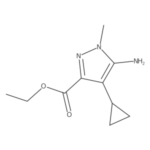 ethyl 5-amino-4-cyclopropyl-1-methyl-1H-pyrazole-3-carboxylate结构式