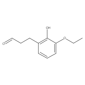 3-(3-Ethoxy-2-hydroxyphenyl)propanal结构式