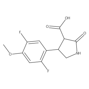 Rel-(3R,4S)-4-(2,5-difluoro-4-methoxyphenyl)-2-oxopyrrolidine-3-carboxylic acid结构式