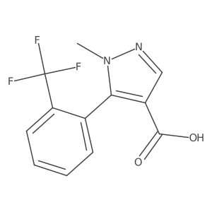 1-methyl-5-[2-(trifluoromethyl)phenyl]-1H-pyrazole-4-carboxylic acid Structure