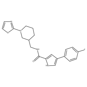 4-(4-fluorophenyl)-N-((1-(thiazol-2-yl)piperidin-3-yl)methyl)-1H-pyrrole-2-carboxamide结构式