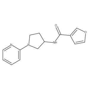 N-(1-(pyridin-2-yl)pyrrolidin-3-yl)furan-3-carboxamide结构式
