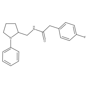 2-(4-Fluorophenyl)-N-[(1-phenylpyrrolidin-2-yl)methyl]acetamide结构式