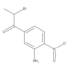 CC(Br)C(=O)c1ccc([N+](=O)[O-])c(N)c1结构式
